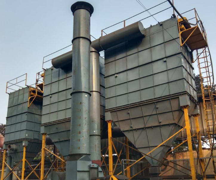 Dust Collection System installed at a Indian Rail Systems Manufacturing Company for Foundry Reclamation Process